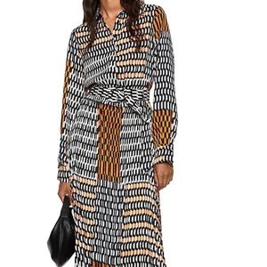 Mango Geometric Print Dress